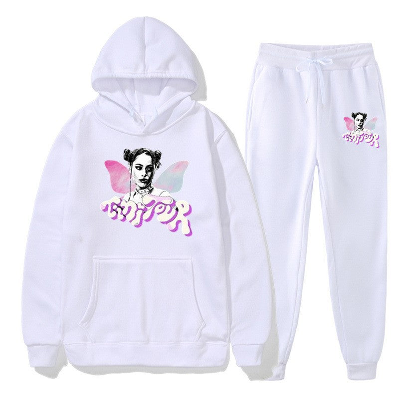 Women's sweatshirt and jogging pants set with creative graphic design Lisslune