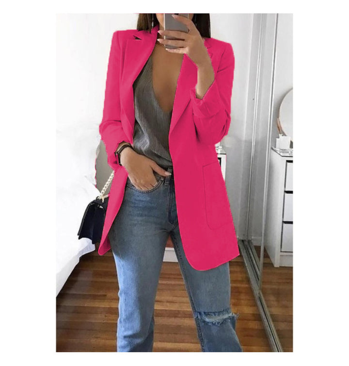 Damen eleganter Blazer mit tailliertem Schnitt und praktischen Taschen Lisslune