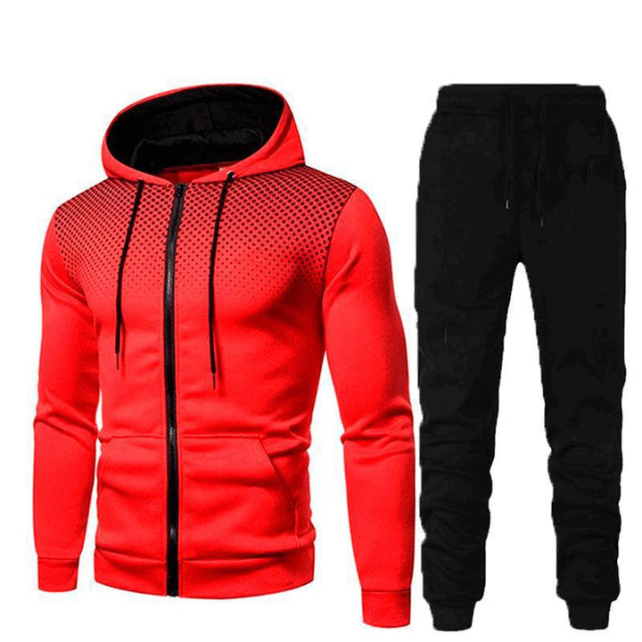 Men's stylish hoodie set with fashionable design and practical pockets Lisslune