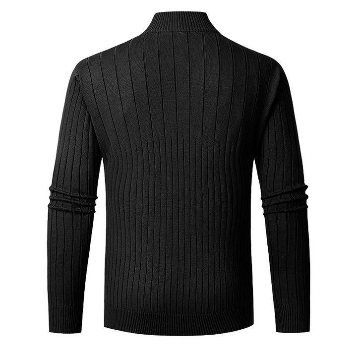Men's sweater with stand-up collar and fine knit Lisslune