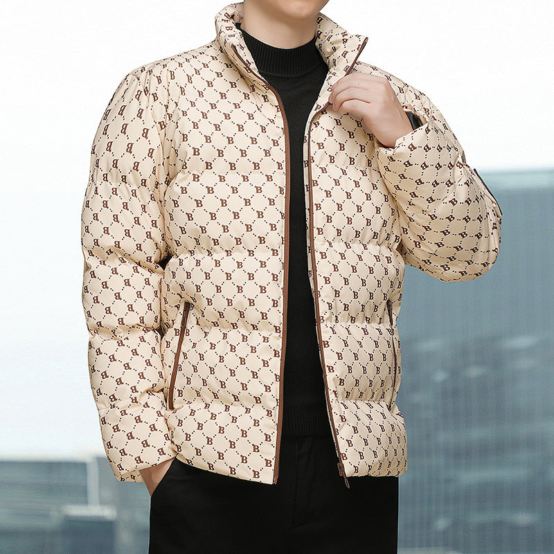 Men's stylish down jacket with graphic pattern Lisslune