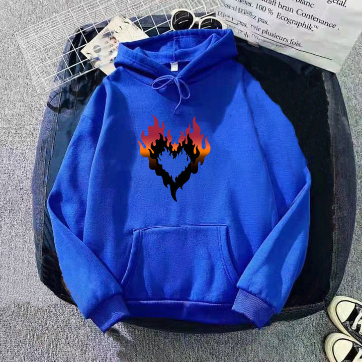 Women's hoodie with creative flame heart design Lisslune