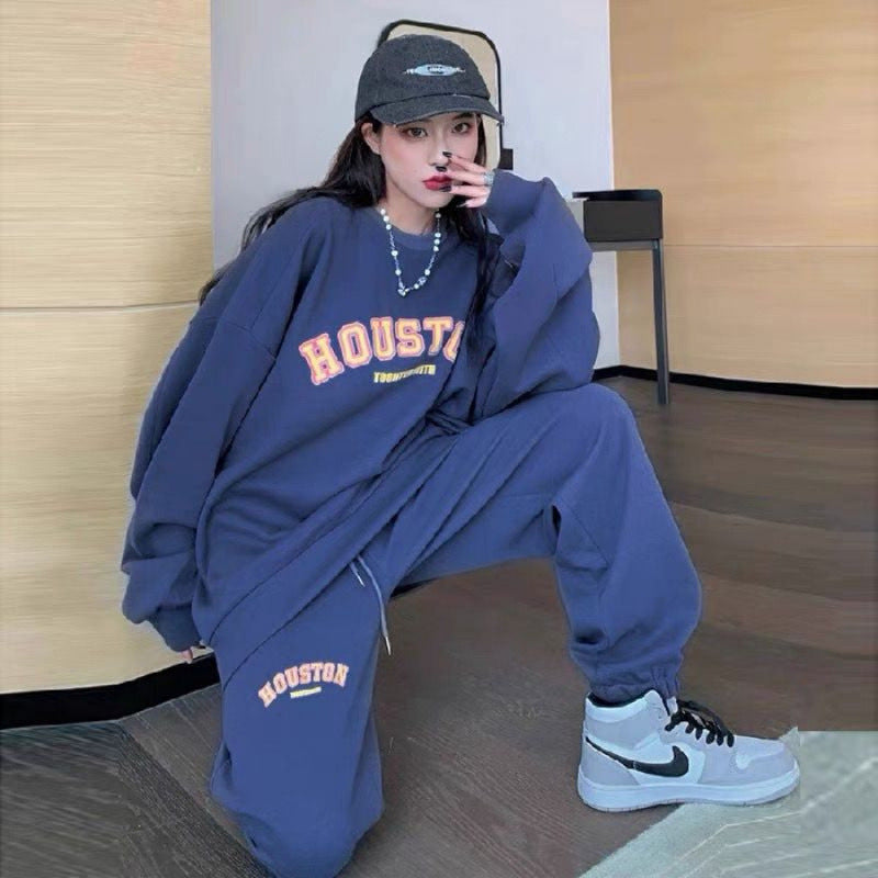 Women's Comfortable Oversized Sweatshirt-Pant Combination Lisslune