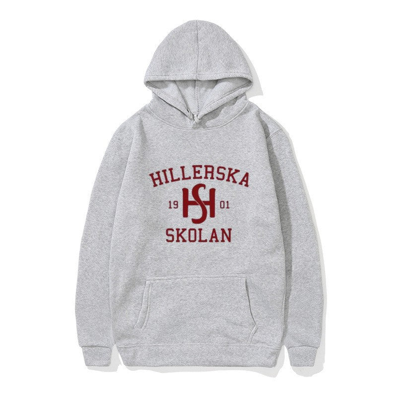 Women's hooded sweatshirt with classic school motif and cozy inner lining Lisslune