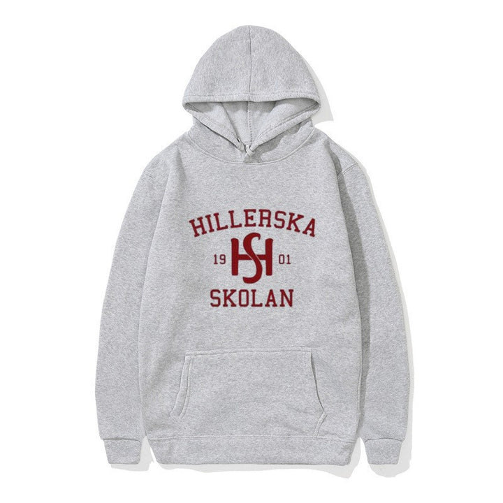 Women's hooded sweatshirt with classic school motif and cozy inner lining Lisslune