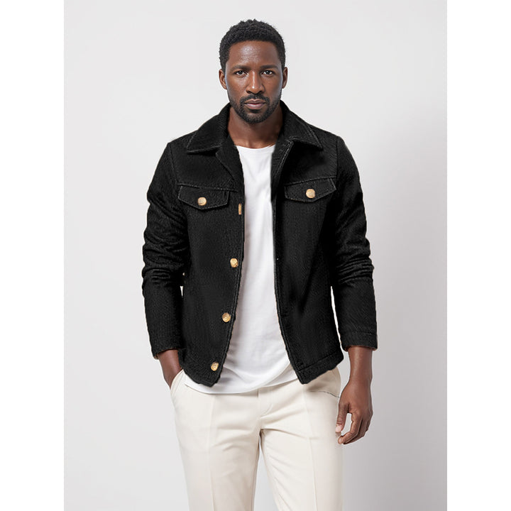 Men's casual fleece jacket with textured inner lining Lisslune