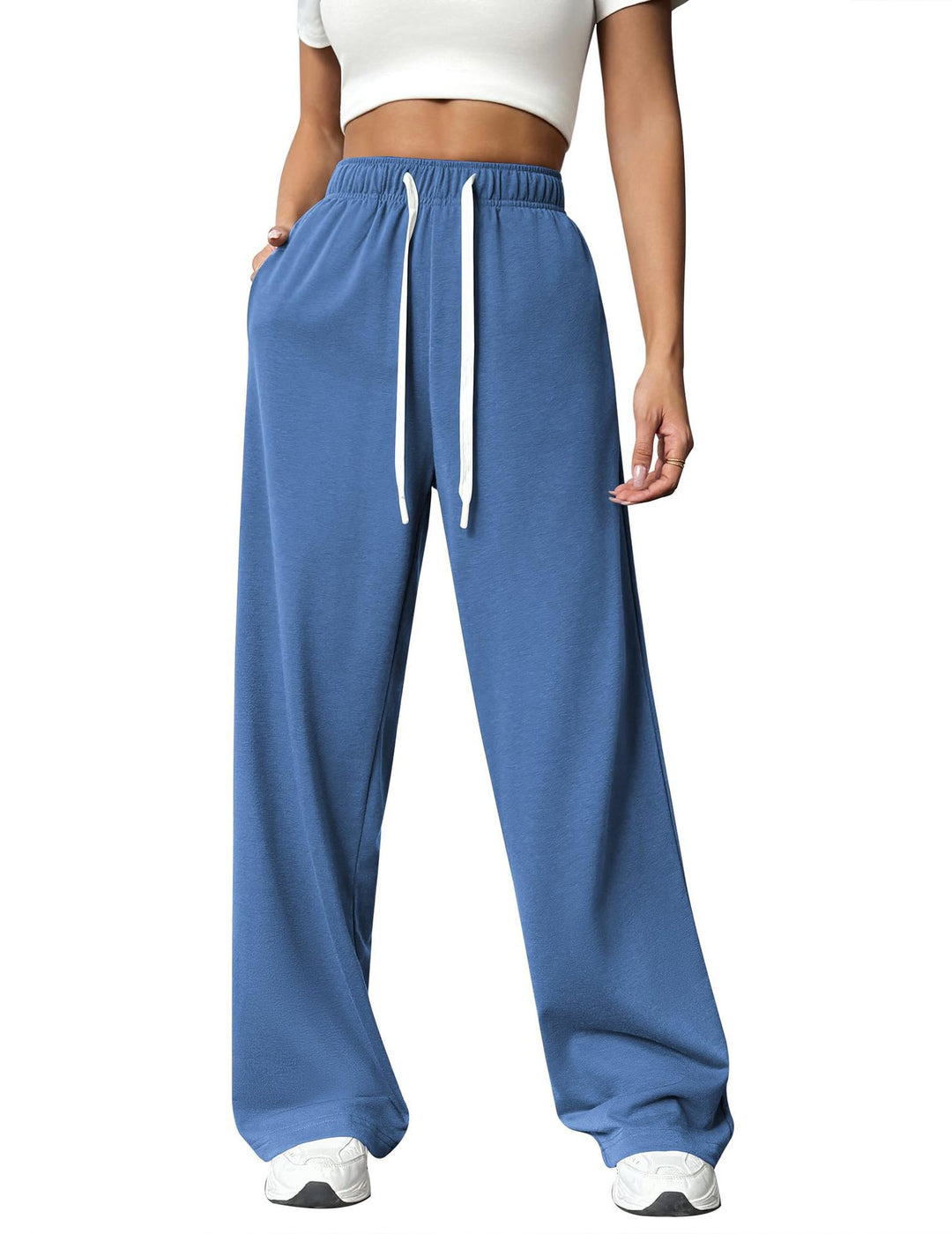 Women Comfortable Loose-Fitting Leisure Pants with Elastic Waist Lisslune