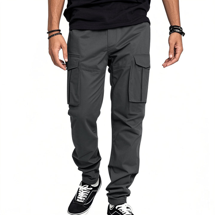 Men's cargo pants with versatile pockets and elastic waistband Lisslune