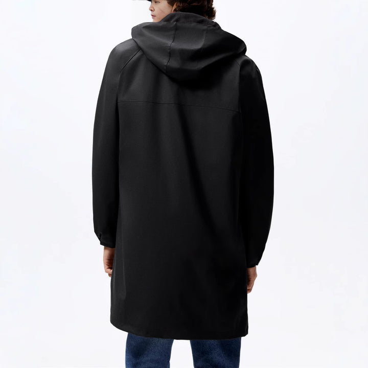 Men's raincoat with practical hood and longer cut Lisslune