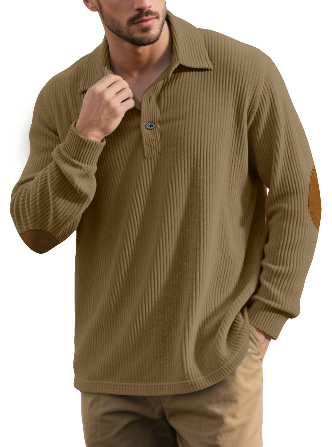 Men's Long Sleeve Polo Shirt Lisslune