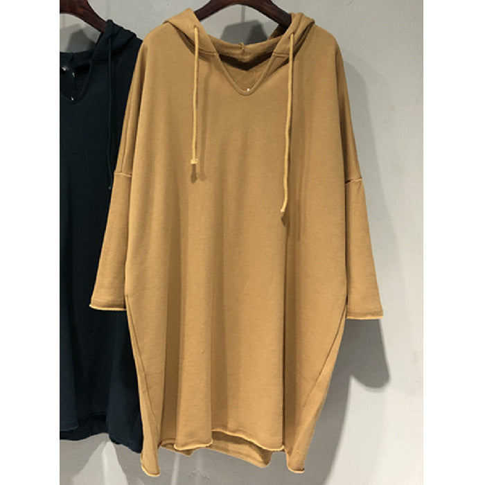 Women's hoodie dress with generous cut and hood Lisslune