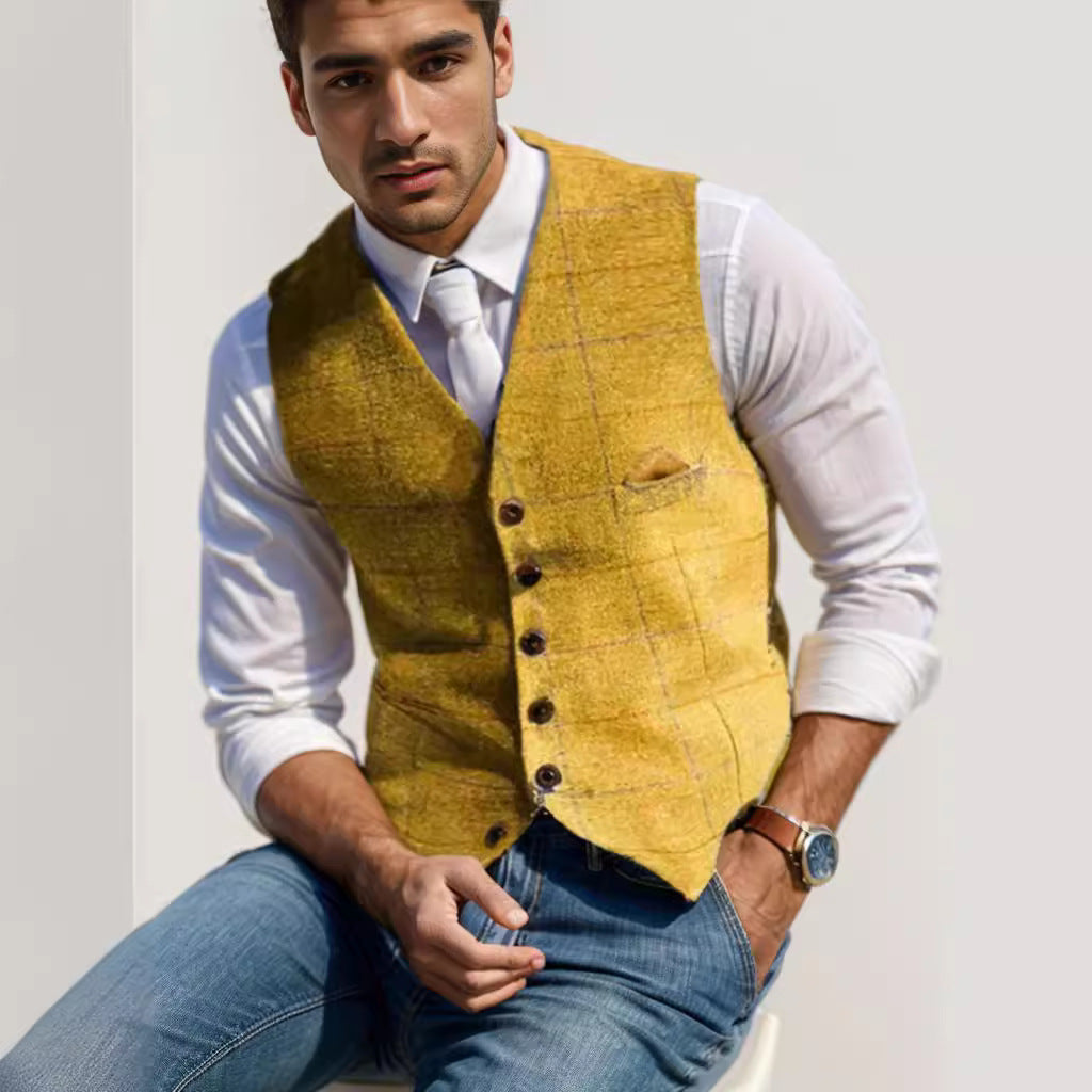 Men's stylish elegant vest with fine fabric Lisslune