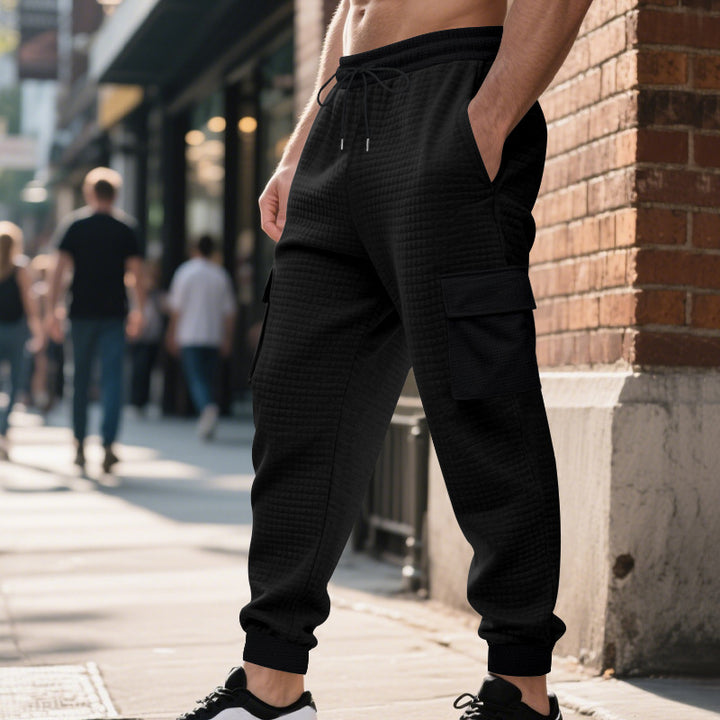 Men's cargo joggers with innovative structure and practical side pockets Lisslune