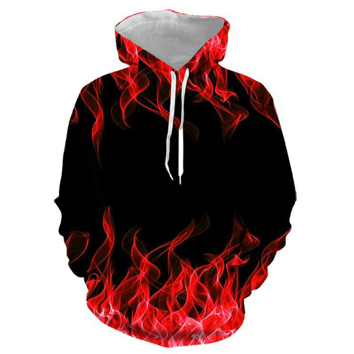 Unisex hoodie with eye-catching flame motif Lisslune