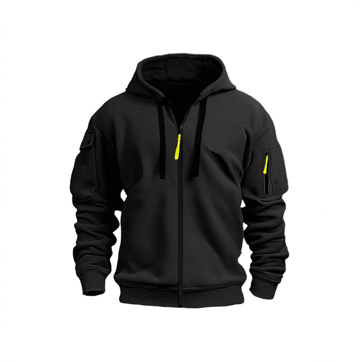 Men's hoodie jacket with functional zip pockets and modern cut Lisslune