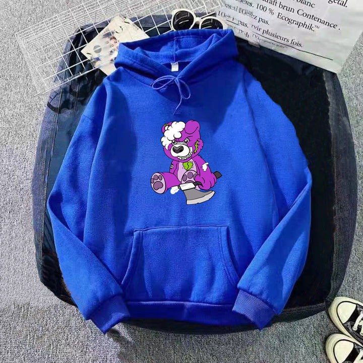 Women's hooded sweatshirt with charming bear motif Lisslune
