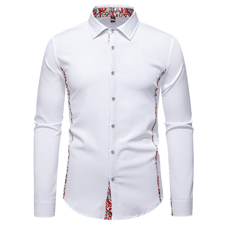 Men's long sleeve shirt with floral design and modern cut Lisslune