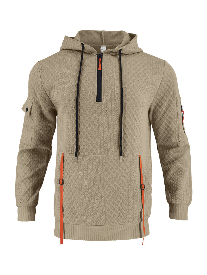 Men's sporty hoodie with innovative structure design Lisslune