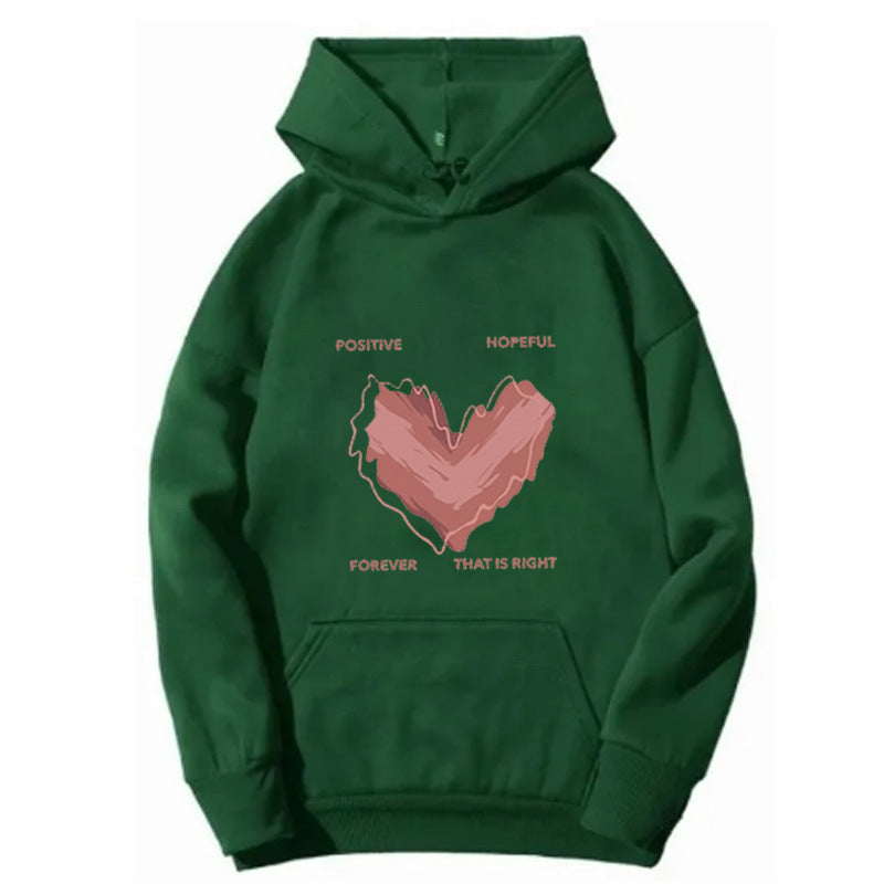 Women's hoodie with inspiring heart motif Lisslune