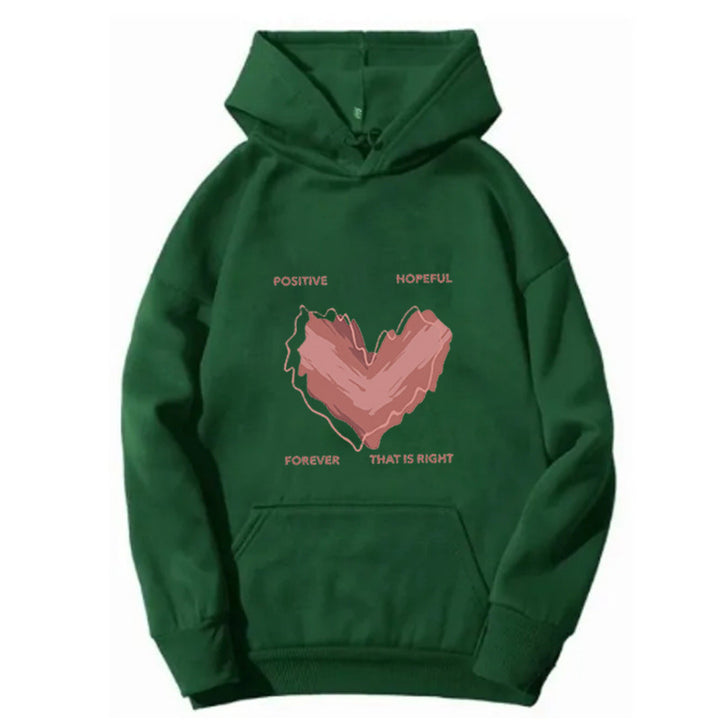 Women's hoodie with inspiring heart motif Lisslune