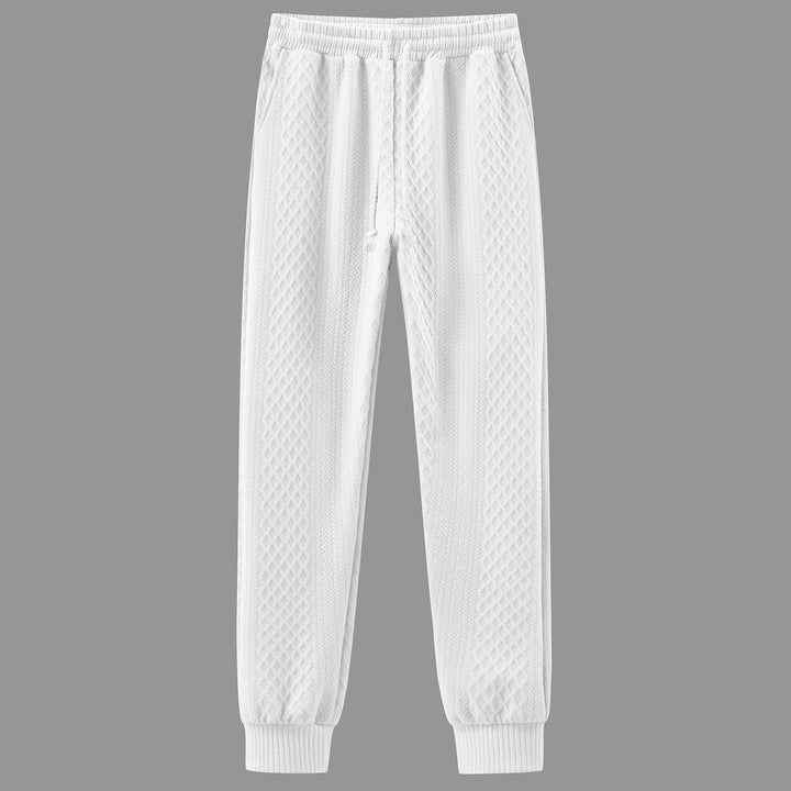 Men's Comfortable Knit Jogging Pants with Modern Design and Elastic Waistband Lisslune