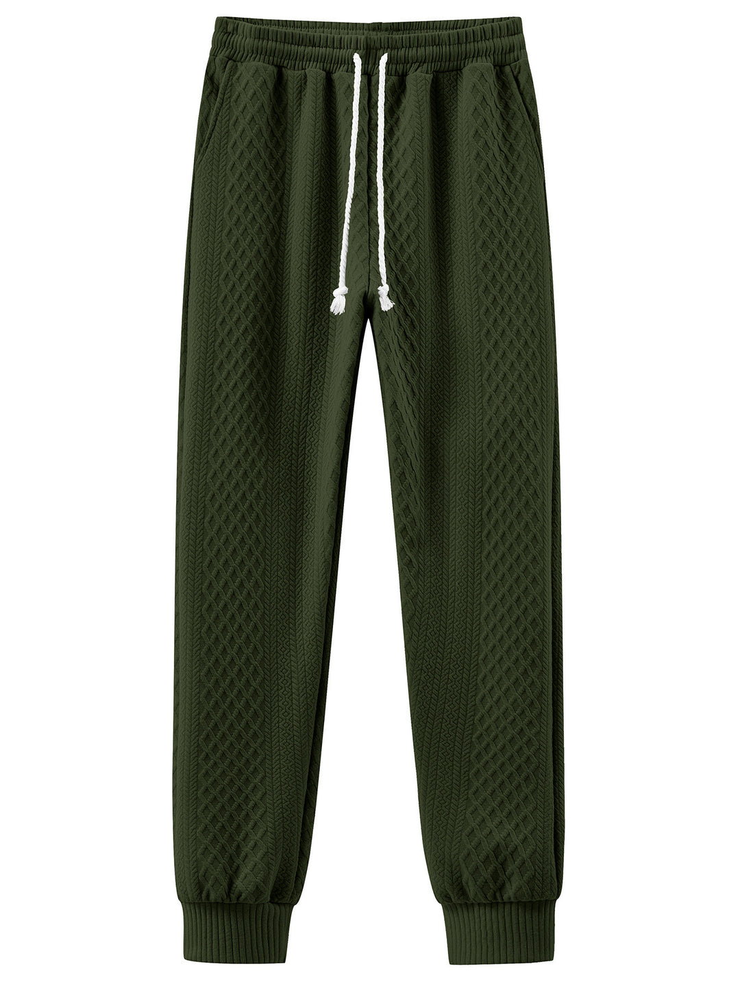 Men's Comfortable Knit Jogging Pants with Modern Design and Elastic Waistband Lisslune