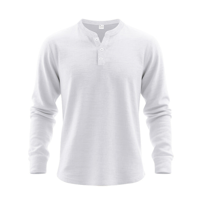 Men's Long Sleeve Shirts in Classic Henley Style Lisslune