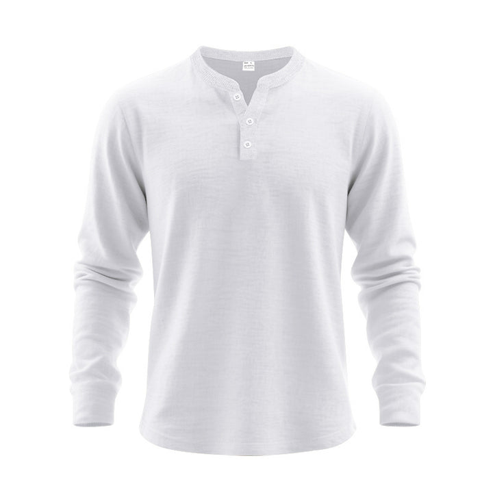 Men's Long Sleeve Shirts in Classic Henley Style Lisslune