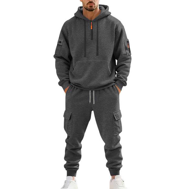 Men's Sporty Tracksuit with Functional Cargo Pockets Lisslune