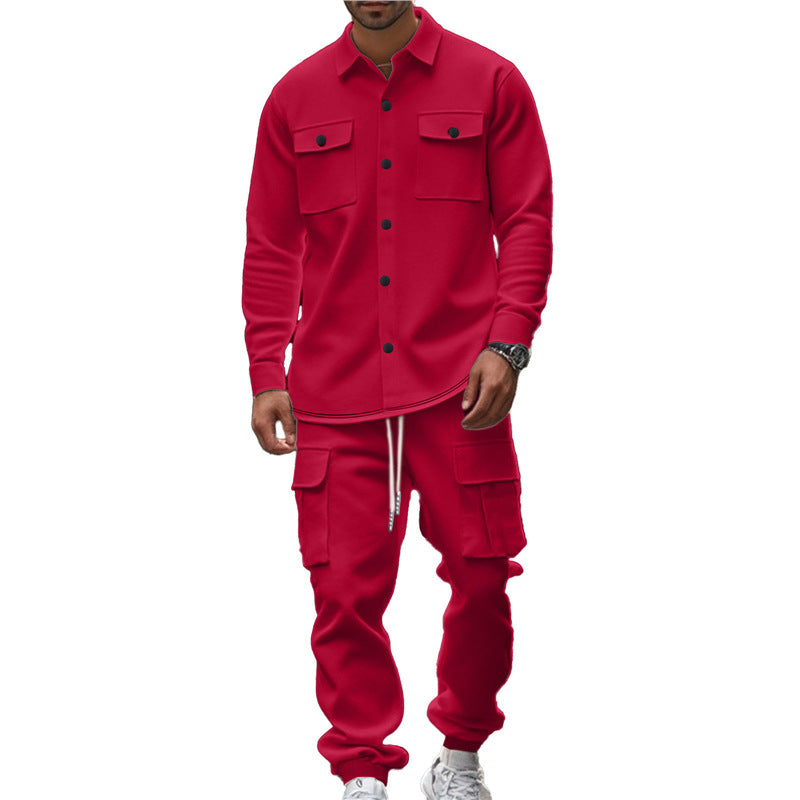 Men's cozy leisure set with functional pockets and stylish design Lisslune