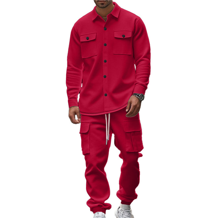 Men's cozy leisure set with functional pockets and stylish design Lisslune
