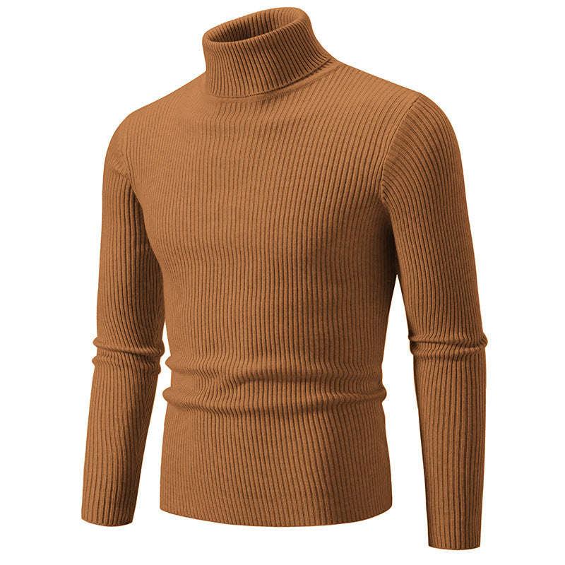 Men's turtleneck sweater made of fine ribbed material Lisslune