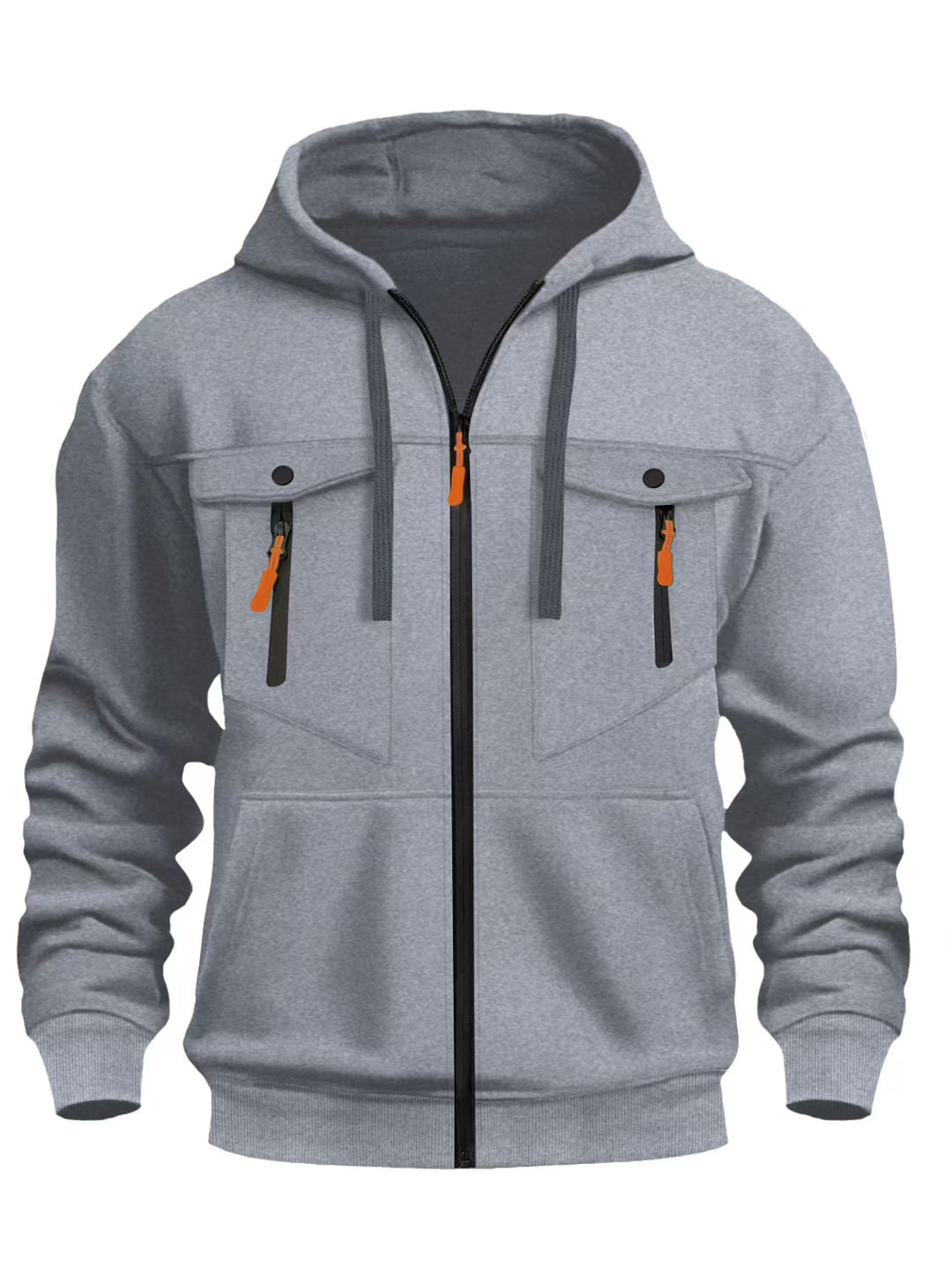 Men's hooded jacket with practical zip pockets and elastic cuffs Lisslune