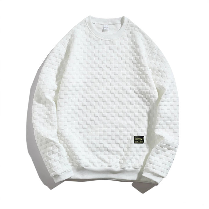Men's sweatshirt with textured design and modern round neckline Lisslune