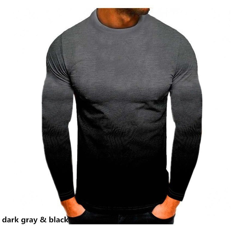 Men's long-sleeve shirt with modern gradient and fitted cut Lisslune