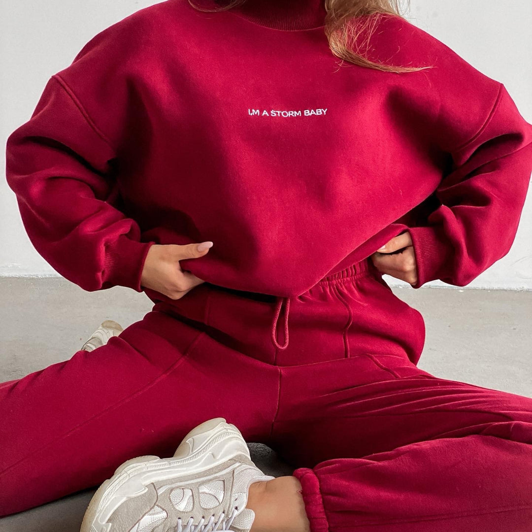 Women's sporty set with high collar and loose fit Lisslune