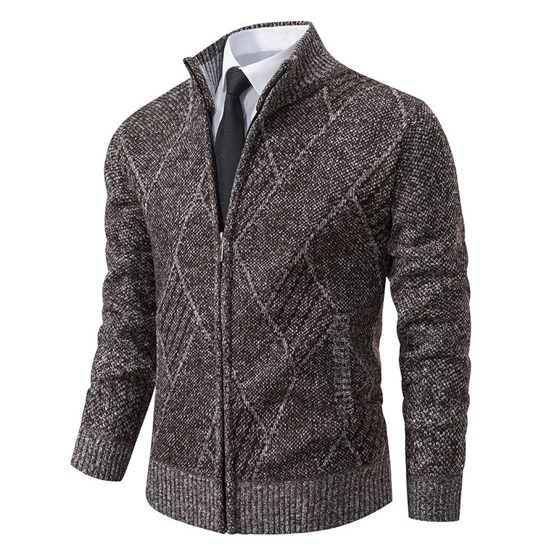 Men's cardigan with modern pattern and slim fit Lisslune