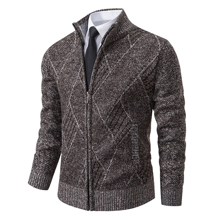 Men's cardigan with modern pattern and slim fit Lisslune