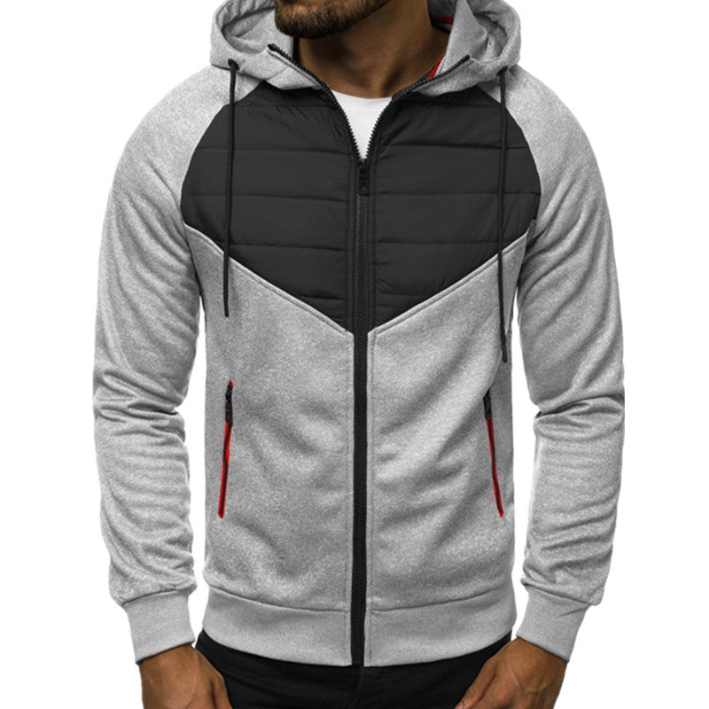 Men's sporty hooded jacket with modern design elements and functional zip pockets Lisslune
