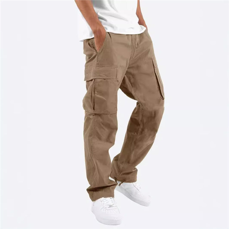 Men's cargo pants with multifunctional pockets and relaxed fit Lisslune