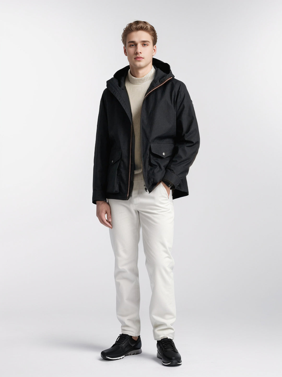 Men's functional transitional jacket with removable hood Lisslune
