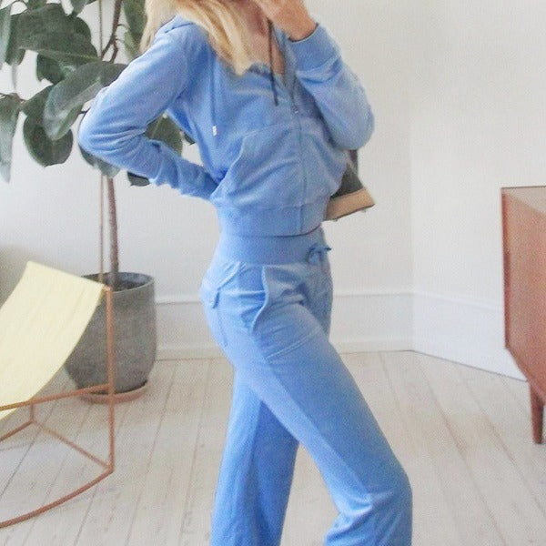 Female sporty luxury tracksuit with hood and elastic waist Lisslune