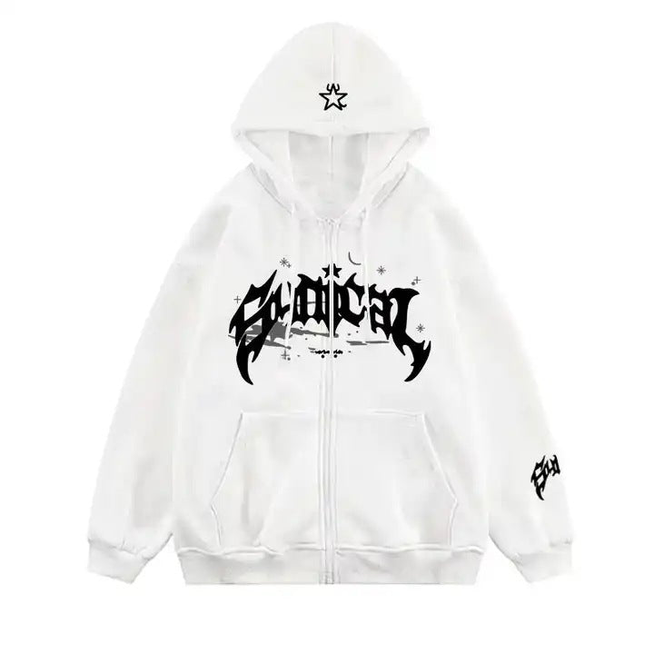 Women's hoodie with urban graphic element and practical pockets Lisslune