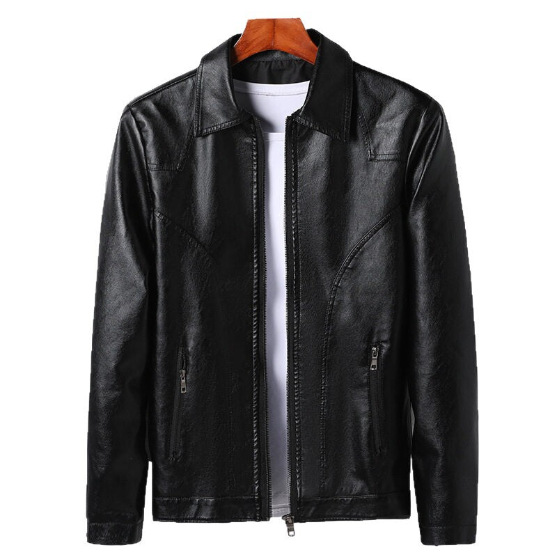 Men's Casual Synthetic Leather Jacket Lisslune