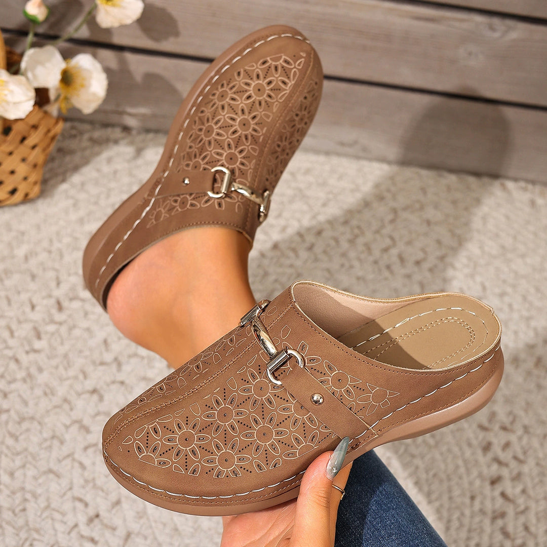 Lisslune | Damen Clogs Aus Leder Weite Passform Leicht