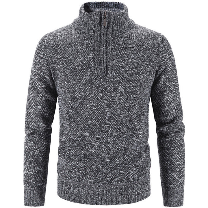 Men's stylish turtleneck sweater with elegant zipper Lisslune