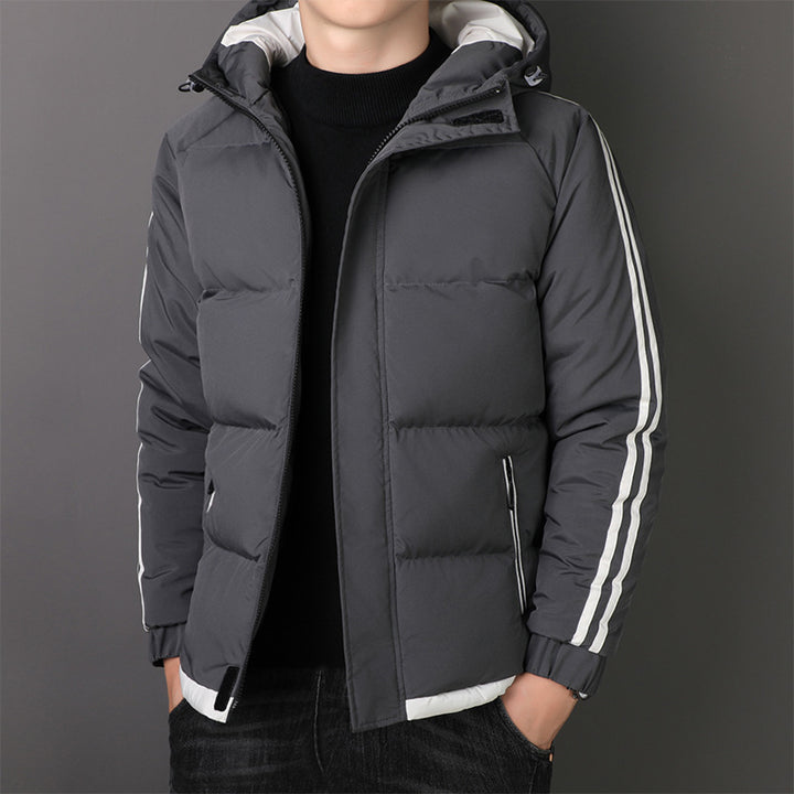 Men's quilted winter jacket with insulating inner lining and adjustable hood Lisslune