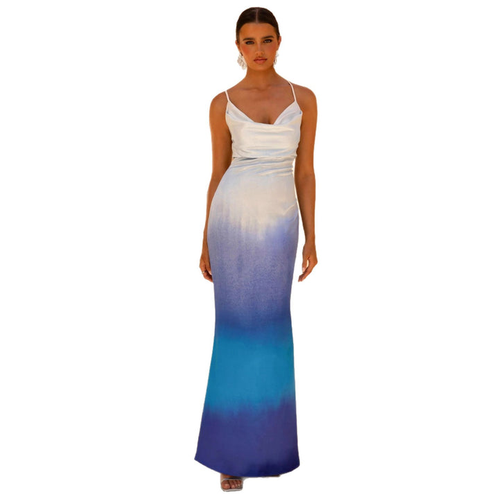 Women's elegant maxi dress with delicate ombre effect Lisslune