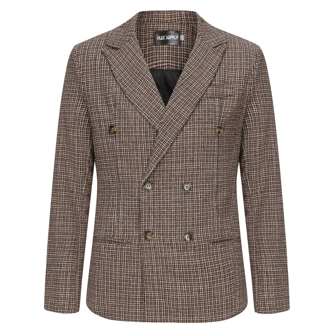 Men's double-breasted blazer made of high-quality fabric with modern details Lisslune