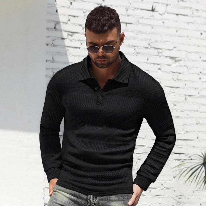 Men's Long Sleeve Polo Shirt Lisslune